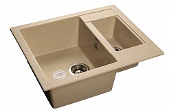 Granfest Мойка кухонная Quadro GF-Q610K Песочный – фотография-1