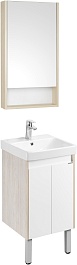 Акватон Мебель для ванной Сканди Doors 45 белая/дуб верона – фотография-1