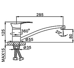 Frap Смеситель для кухни H01 F4901 хром – фотография-3