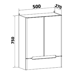 Runo Шкаф навесной Парма 50 – фотография-4