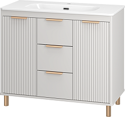 Brevita Тумба с раковиной Risacca Crema 100 серая – фотография-4