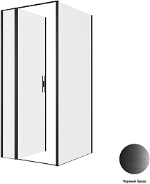 Allen Brau Душевой уголок Priority 90x100 3.31027.BBA/3.31048.BBA чёрный браш – фотография-3