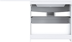 Vivon Тумба под раковину под стиральную машину Donna 150 2 ящика напольная белый глянец – фотография-8