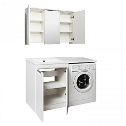 Runo Мебель для ванной Лира 120 R белая – фотография-4