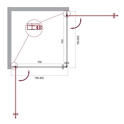 BelBagno Душевой уголок Etna 80/80 ETNA-A-2-80-C-Cr стекло прозрачное – фотография-6