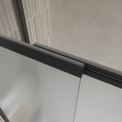 BelBagno Шторка на ванну 90/145 LUCE-VF-11-90/145-P-NERO – фотография-2