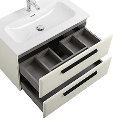 BelBagno Мебель для ванной Eco Cer-N 80 CZR-8073-80 брашированная альпака ручки матовые чёрные – фотография-5