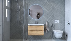 Velvex Тумба под раковину Clay 80 дуб верона – фотография-7