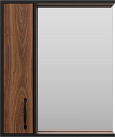 Misty Зеркальный шкаф Кедр 60 L орех/черный