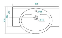 Opadiris Тумба с раковиной Риспекто 85 слоновая кость 00-00006703 – фотография-5