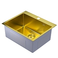 Mixline Мойка настольный монтаж 60/50 (3,0) выпуск 3 1/2 золото