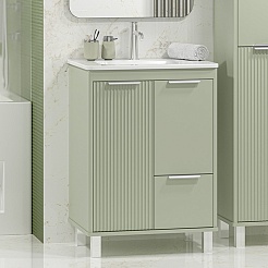 Brevita Тумба с раковиной Risacca Pistachio 60 фисташковый – фотография-7