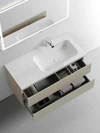 Sancos Тумба с раковиной Snob T 100 R beige soft раковина Grace 101 R CN7015 – фотография-6