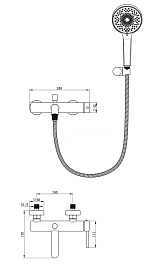 Oliveeka Смеситель для вынны с душем Y OL-639017-BN никель матовый – фотография-2