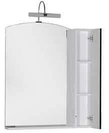 Aquanet Зеркальный шкаф "Асти 75" черный – фотография-2