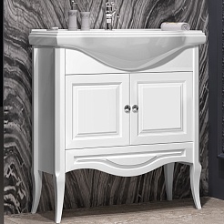 Opadiris Мебель для ванной Брунелла 80 белая матовая – фотография-3