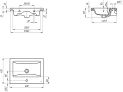 Misty Тумба с раковиной Майна 60 графит/белая – фотография-9