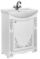 Водолей Тумба под раковину Кармен 65 R, белая/серебро