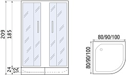 River  Душевой уголок DON 80/26 МТ (без поддона) – фотография-7