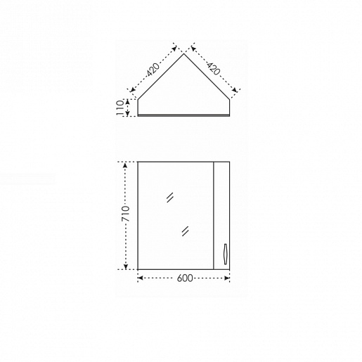 СанТа Зеркальный шкаф угловой Верона – картинка-3