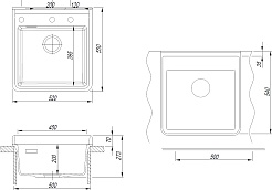 Florentina Мойка кухонная Сицилия 520 серый шелк – фотография-4