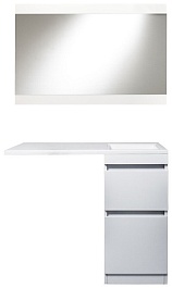 Style Line Мебель для ванной Даллас 100 Люкс R, белая PLUS	 – фотография-1