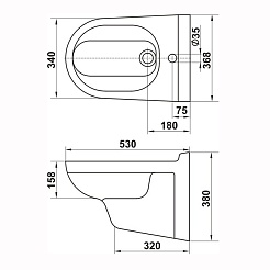 Керамин Биде подвесное Стиль – фотография-2