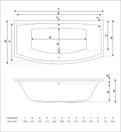 Excellent Акриловая ванна KREO 190x92 – фотография-3