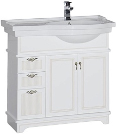 Aquanet Тумба с раковиной "Луис 90" R белая (176925) – фотография-1