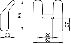 Keuco Крючок Collection Moll 12713 хром, двойной – фотография-3