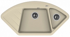 Florentina Мойка гранитная Веста угловая шампань – фотография-1