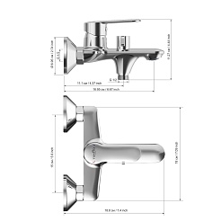 Tokito Смеситель для ванны KANDA хром TOK-KAN-1014 – фотография-7
