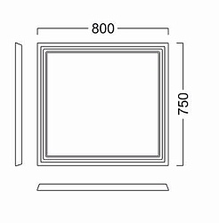 Kerama Marazzi Зеркало Pompei 80 черное – фотография-2