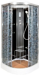 DTO Душевая кабина BМ1590 BLACK с электрикой – фотография-1