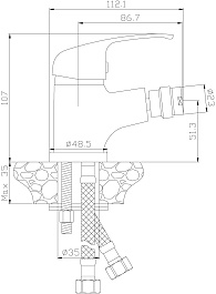 Rossinka Смеситель для биде Y35-51 хром – фотография-2
