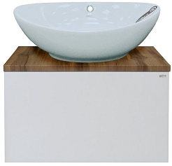 Misty Мебель для ванной Ива 60 белая/дуб – фотография-8