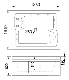 Gemy Акриловая ванна G9052 II B L – фотография-6