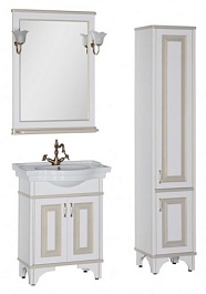 Aquanet Тумба с раковиной Валенса 70 белый краколет/золото (182655) – фотография-6