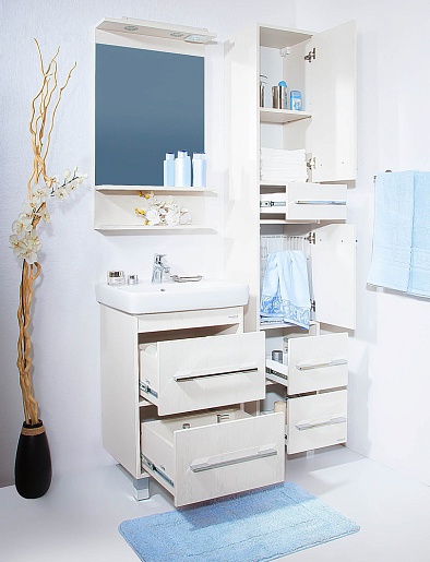 Бриклаер Тумба с раковиной Чили 55 светлая лиственница – картинка-3