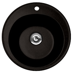 Florentina  Мойка гранитная Никосия круглая антрацит – фотография-1