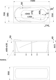 1Marka Акриловая ванна Medea 150x70 – фотография-4