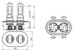 Webert Смеситель для ванны и душа Opera OA860101985 графит – фотография-2