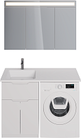 Dreja Мебель для ванной Vega 120 L под стиральную машину белая