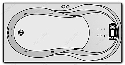 Kolpa San  Комплект гидромассажа Kolpa San Vanessa Optima (массаж: боковой, спины, ног) – фотография-1