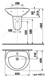Jika Раковина "Lyra 60" 1427.2 – фотография-6