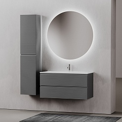Sancos Тумба с раковиной Folk 100 grey soft раковина Grace 101 CN7013 – фотография-3