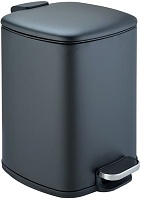 WeltWasser Ведро для мусора WW Berg BL 6L черное матовое