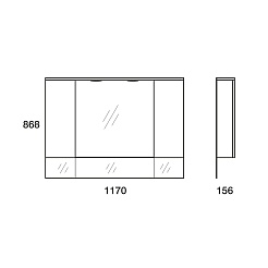 Зеркало-шкаф Амата 120 – фотография-2