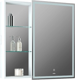 Mixline Зеркальный шкаф Аккорд Женева 80 R белый – фотография-2