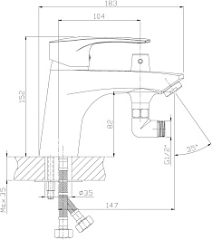 Rossinka Смеситель на борт ванны T40-38 хром – фотография-2